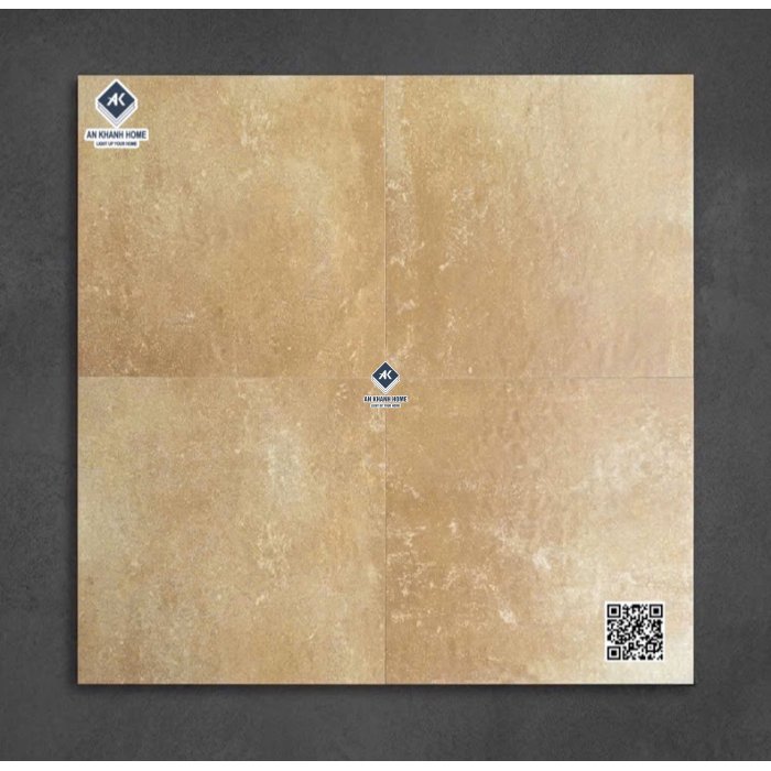 Gạch giả cổ 40x40 màu vàng hiệu ứng đá mờ nhám