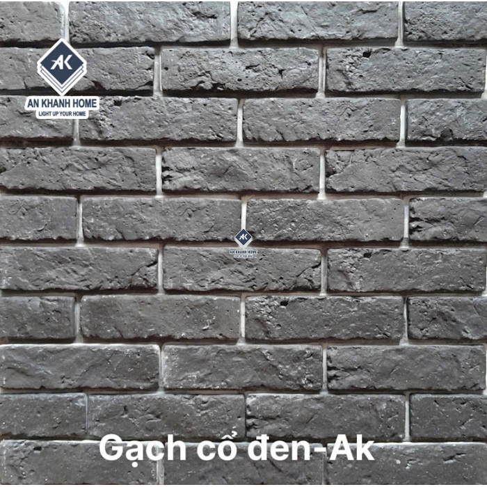 Gạch chăm pa bê tông màu đen giả cổ 