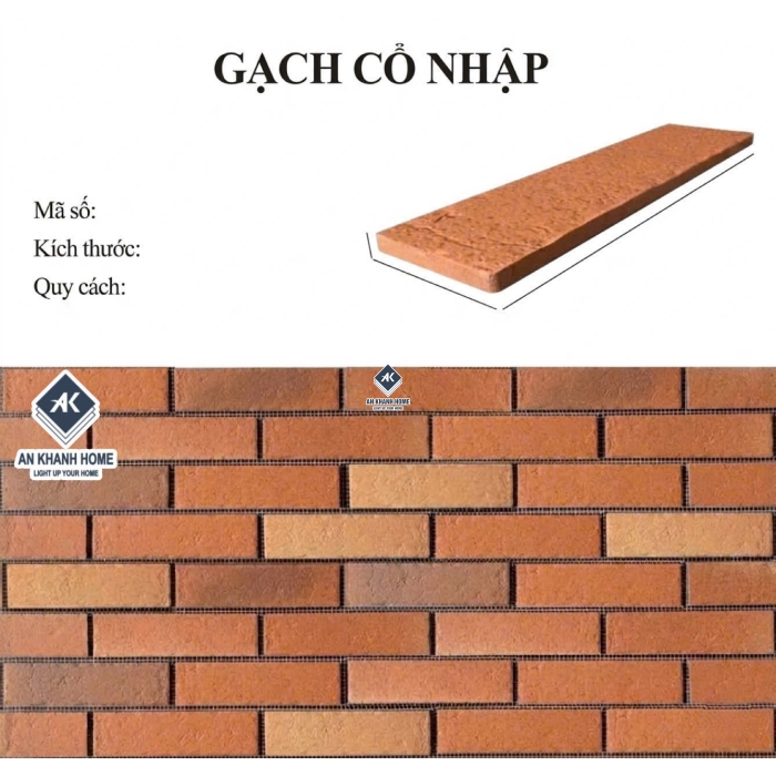 Gạch giả cổ thẻ ốp trang trí bề mặt màu hiệu ứng