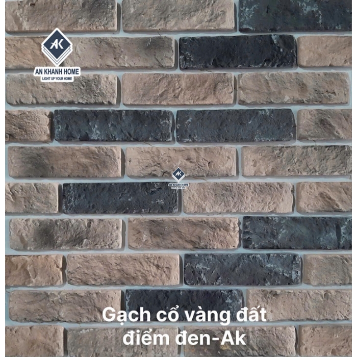 Gạch giả cổ vàng đất điểm đen