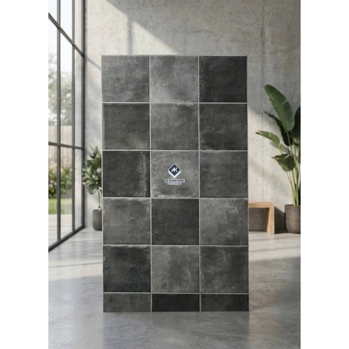 Gạch giả thẻ màu xám đen giả cổ 40x80 trung quốc