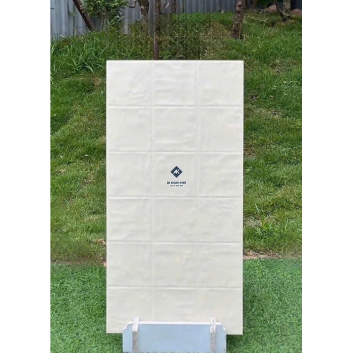 Gạch giả thẻ trung quốc 40x80cm kem lượn sóng
