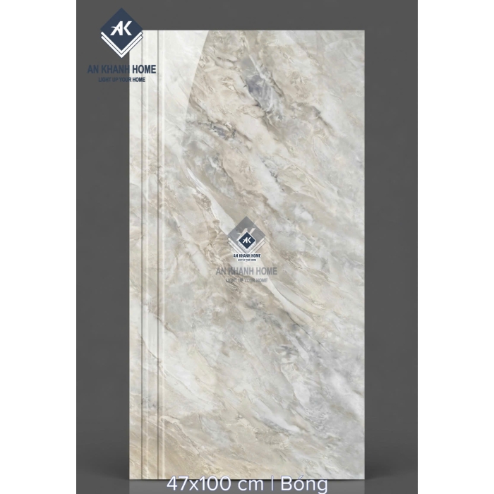 Gạch lát bậc cầu thang 47x100cm vân đá xám bóng kiếng chống trơn