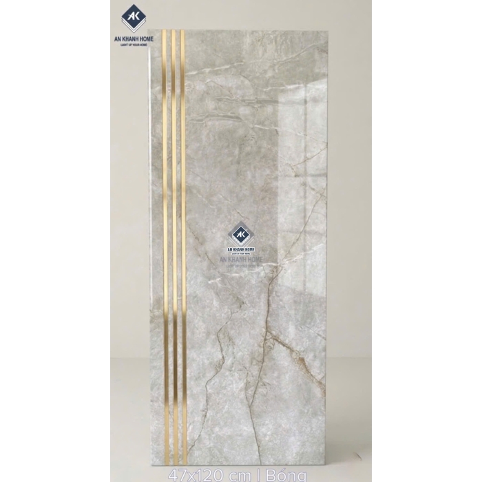 Gạch lát bậc cầu thang trung quốc 47x120 xám vân đá marble khắc kim