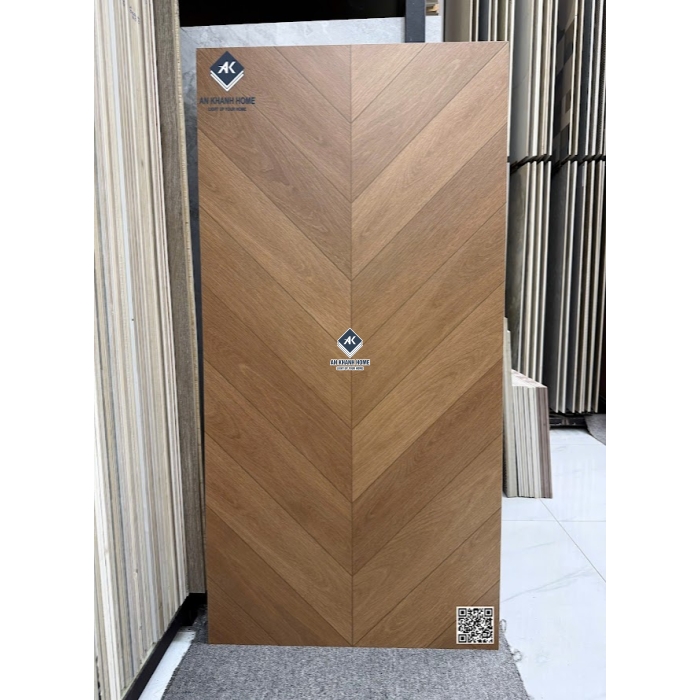 Gạch lát nền 60x120 vân giả gỗ ghép xương cá đẹp