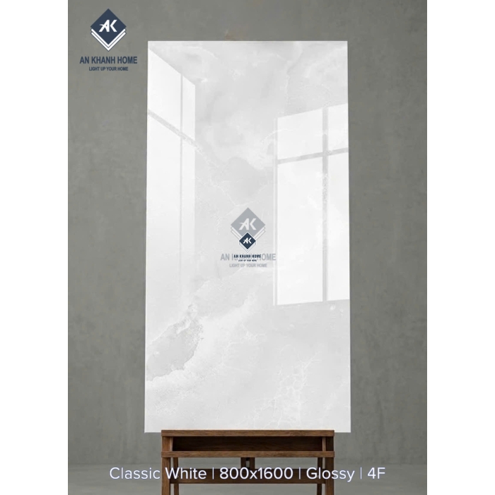 Gạch lát nền 80x160 bóng kiếng xám nhạt vân mây