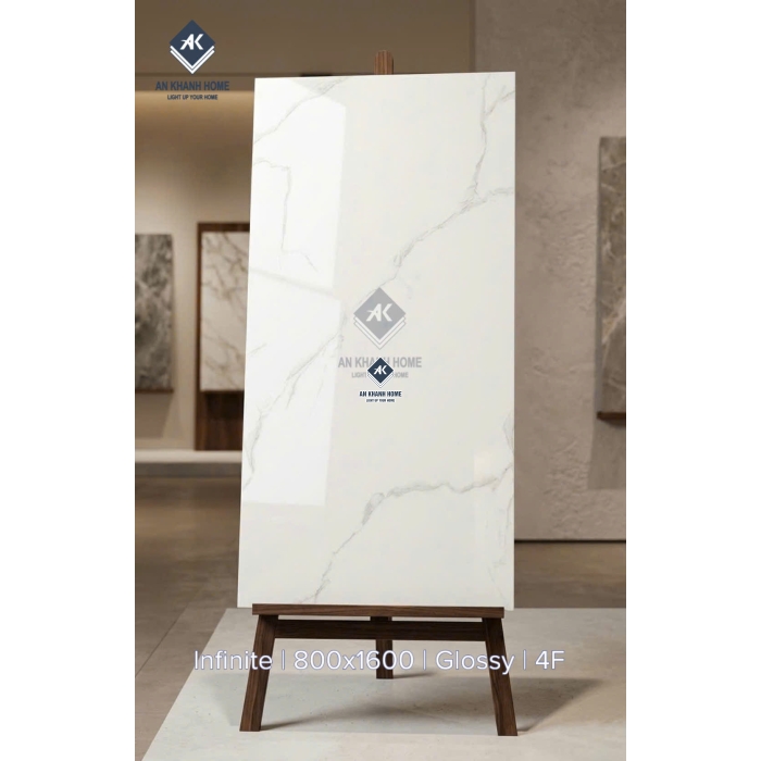 Gạch lát nền ấn độ 80x160cm bóng kiếng trắng vân mây