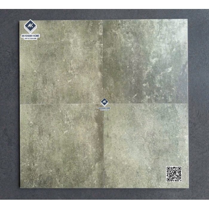 Gạch lát nền giả cổ 40x40cm màu xanh nhám mờ hiệu ứng