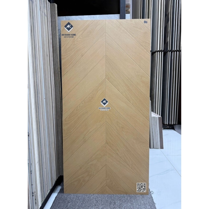 Gạch nhập khẩu giả gỗ 60x120 vân xương cá màu vàng