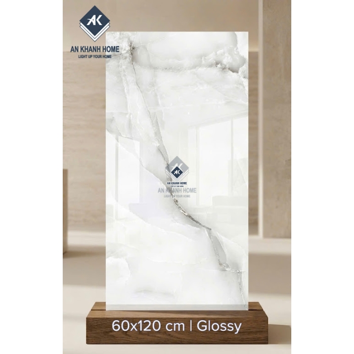 Gạch ốp lát ấn độ 60x120 bóng kính vân đá Onyx đẹp