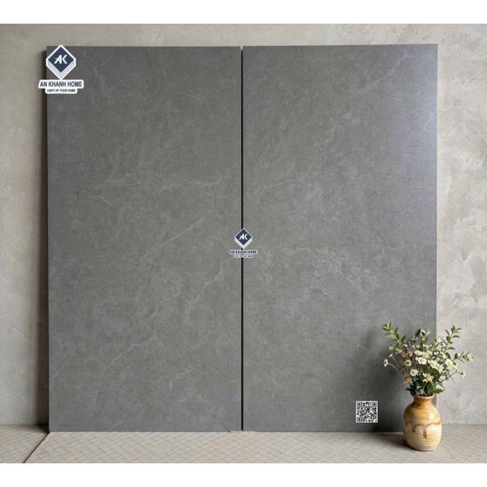 Gạch ốp lát kis 60x120 bề mặt màu xám đậm