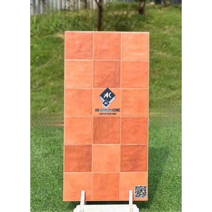 Gạch ốp tường 40x80 mix màu đất nung   