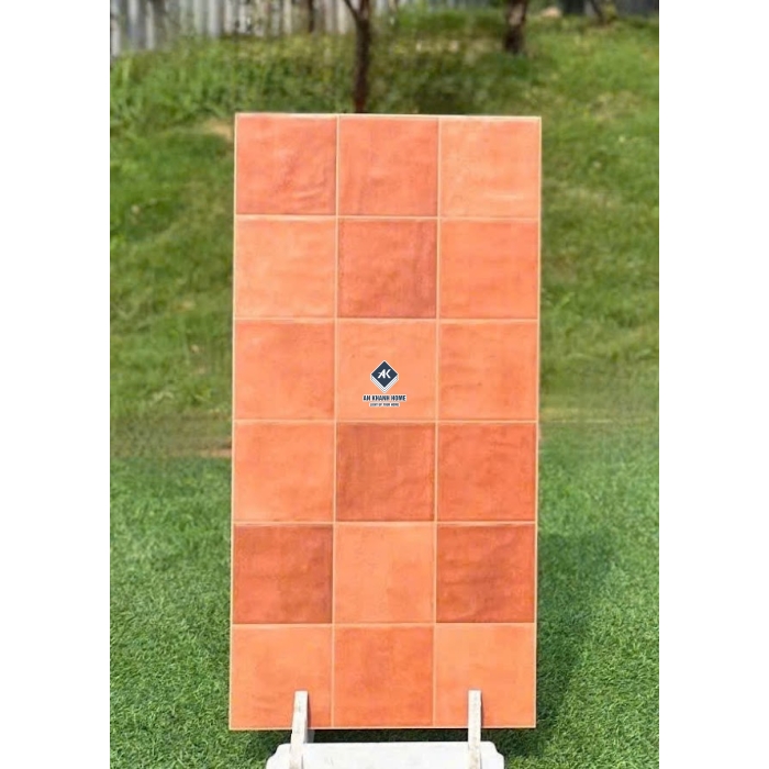Gạch ốp tường 40x80 mix màu đất nung