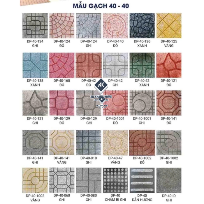 Gạch Terrazzo Vỉa Hè 40x40 cm