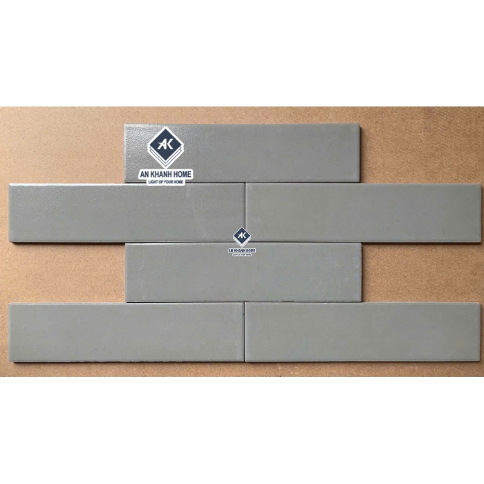 Gạch thẻ giả cổ trung quốc 6x24cm màu xám ốp tường trang trí