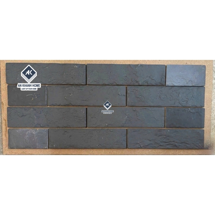 Gạch thẻ trung quốc trang trí giả cổ màu đen than