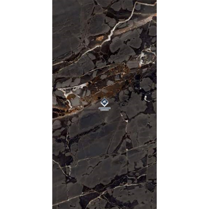 Gạch Ấn Độ 80x160 Màu Đen Vân Đá Marmor Black AVA-816.06 Bề Mặt Siêu Bóng