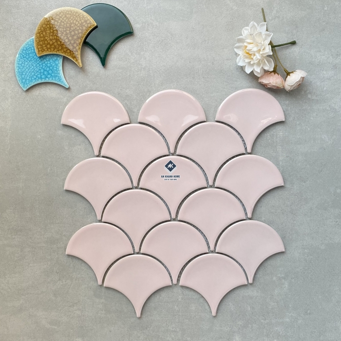 Gạch mosaic vảy cá bóng - mờ - men rạn các loại