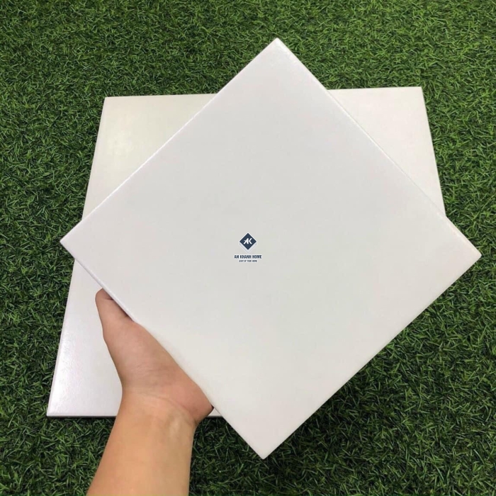 Gạch bông 20x20 màu trắng trơn không vân đơn sắc bề mặt mờ