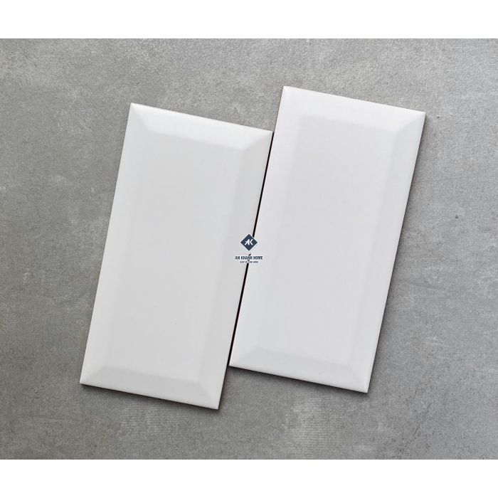 BST Gạch thẻ 75x150 mm vát cạnh xương men subway đơn sắc bóng