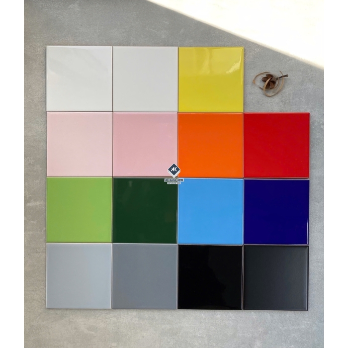 BST Gạch thẻ 10x10 cm subway đơn sắc men phẳng bóng