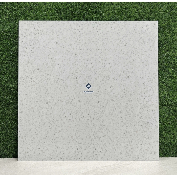 Gạch 60x60 terrazzo màu xám đậm hạt nhỏ màu xám mờ