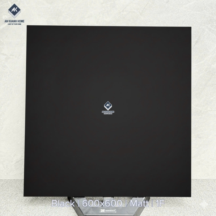 Gạch 60x60 màu đen trơn mờ đơn sắc không vân
