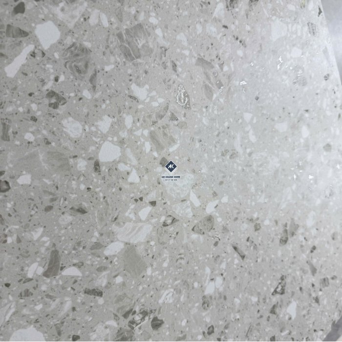 Gạch Ấn Độ 60x60 Terrazzo Light SG-66.620C trắng kem Bề Mặt Carving