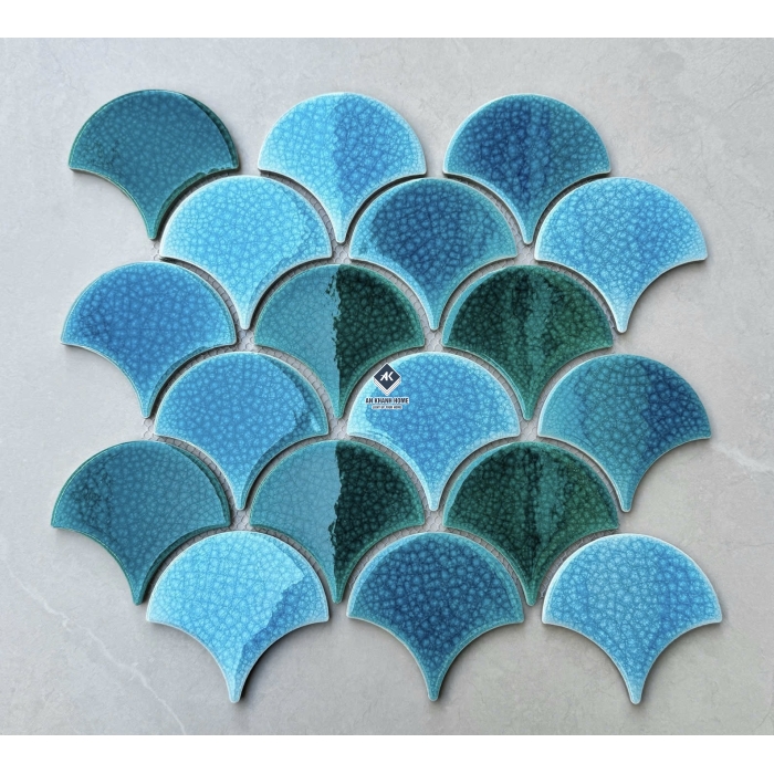 Gạch mosaic vảy cá bóng - mờ - men rạn các loại