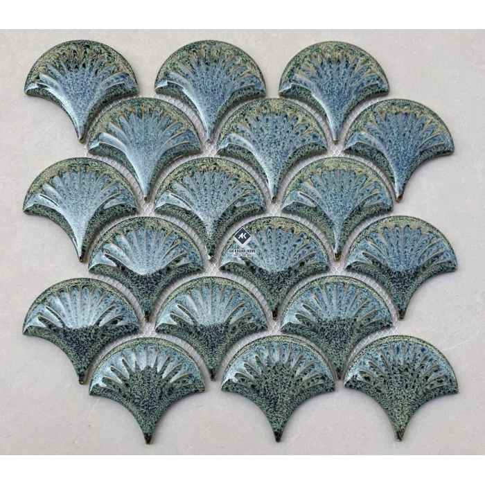 Gạch mosaic vảy cá bóng - mờ - men rạn các loại