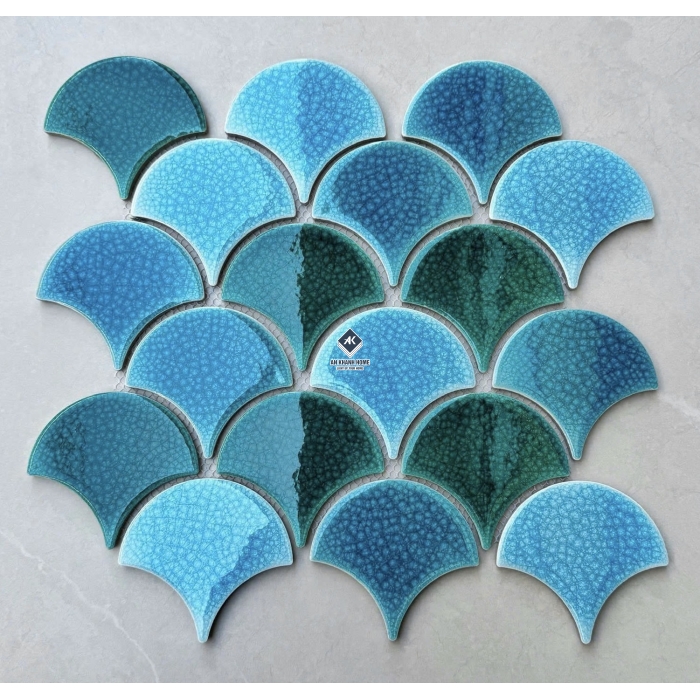 Gạch mosaic vảy cá bóng - mờ - men rạn các loại