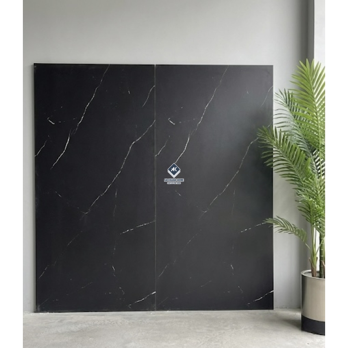 Gạch 60x120 Ấn Độ màu đen vân tia chớp trắng Cracle Black bề mặt mờ