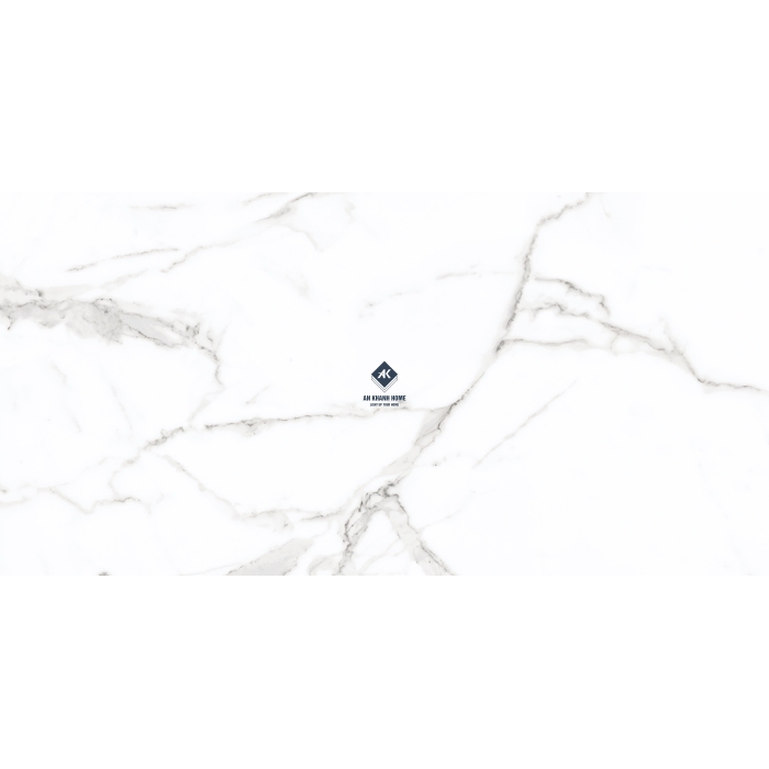 Gạch 60x120 Ấn Độ màu trắng vân mây xám Statuario Silver bề mặt mờ
