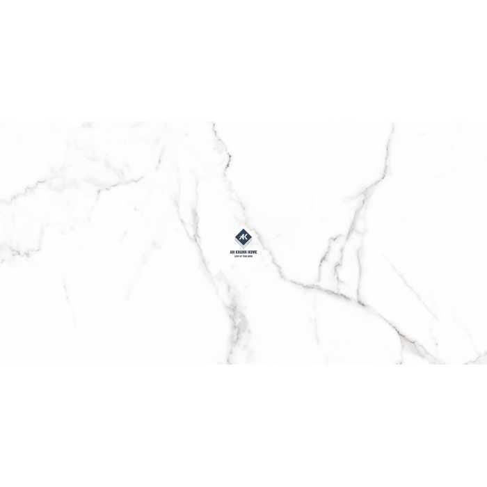 Gạch 60x120 Ấn Độ màu trắng vân mây xám Statuario Silver bề mặt mờ