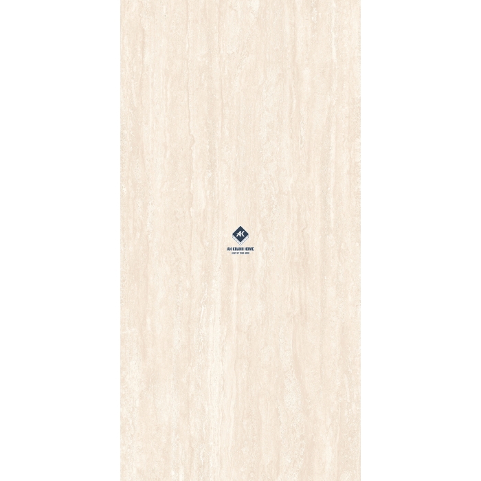 Gạch 60x120 Travertine beige màu kem nhẹ vân sọc dưa bề mặt hiệu ứng carving