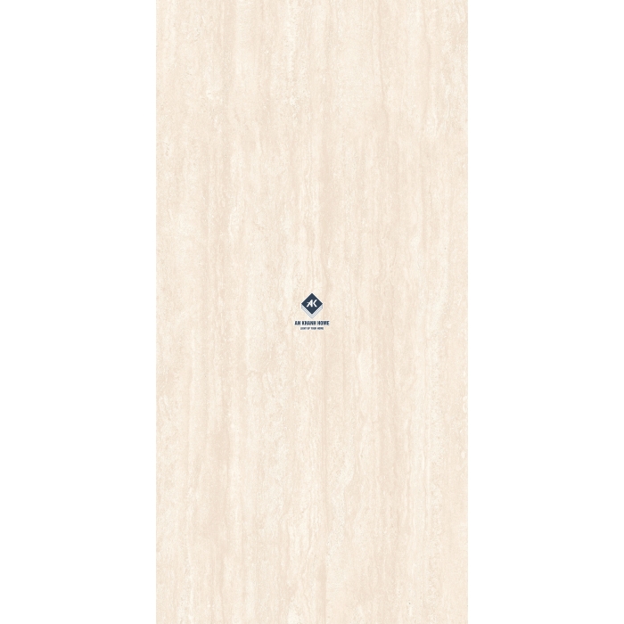 Gạch 60x120 Travertine beige màu kem nhẹ vân sọc dưa bề mặt hiệu ứng carving