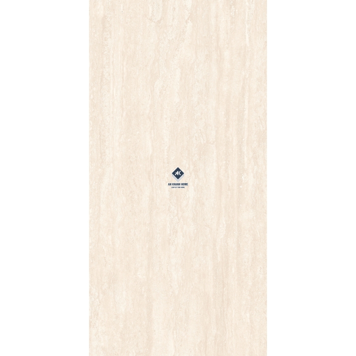 Gạch 60x120 Travertine beige màu kem nhẹ vân sọc dưa bề mặt hiệu ứng carving