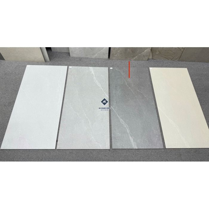 Gạch 60x120 màu xám nâu đậm vân đá Palato Coffee hiệu ứng sần nhẹ punch GHR cao cấp