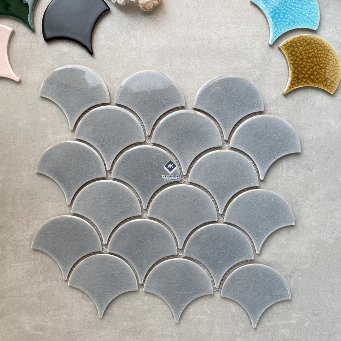 Gạch mosaic vảy cá bóng - mờ - men rạn các loại