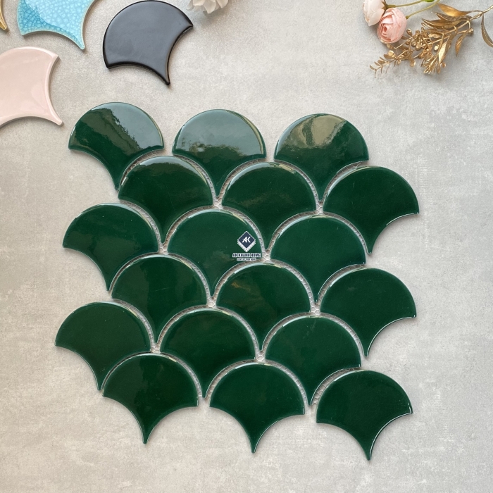 Gạch mosaic vảy cá bóng - mờ - men rạn các loại