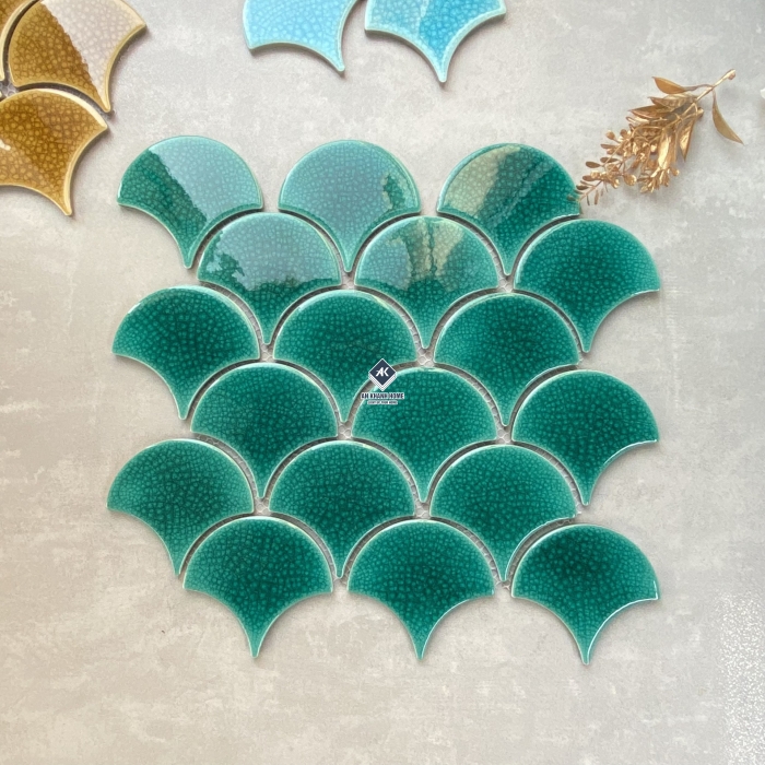 Gạch mosaic vảy cá bóng - mờ - men rạn các loại