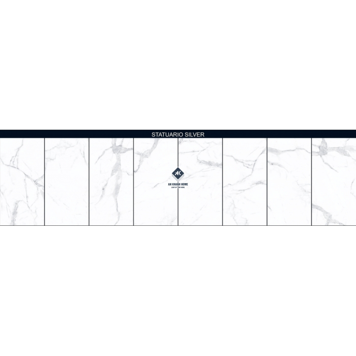 Gạch Ấn Độ 60x120 Trắng Vân Đá Marble Satuario Silver Bề Mặt mờ