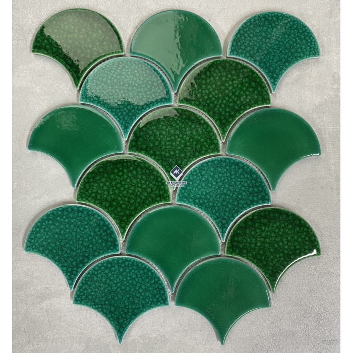 Gạch mosaic vảy cá bóng - mờ - men rạn các loại