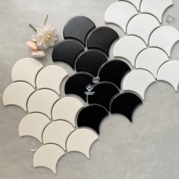 Gạch mosaic vảy cá bóng - mờ - men rạn các loại