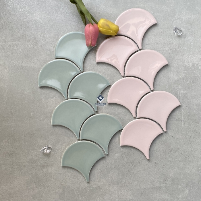 Gạch mosaic vảy cá bóng - mờ - men rạn các loại
