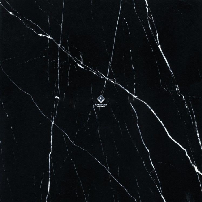 Gạch Ấn Độ 80x80 Màu Đen Vân Đá Marble Maquina Black AK-88D1 Bề Mặt Siêu Bóng